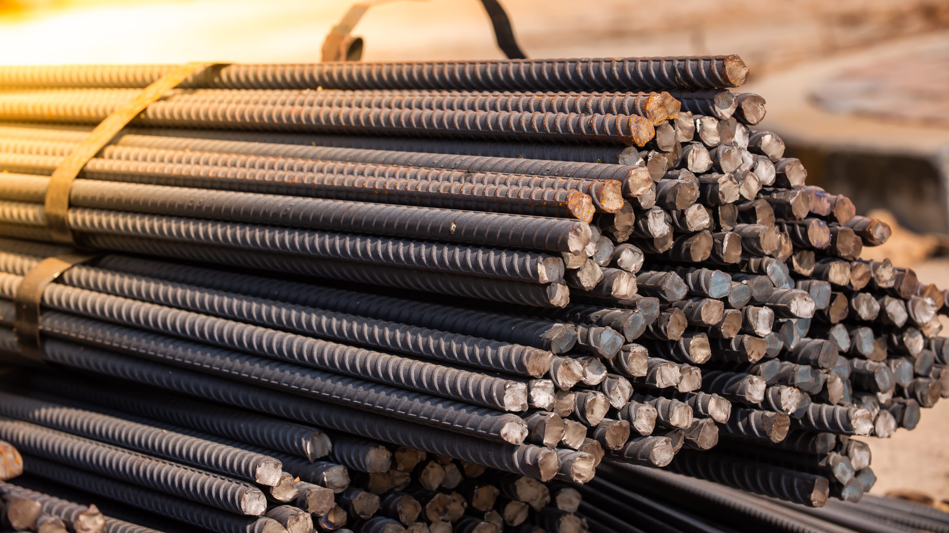Bulk construction materials ready for coordinated delivery